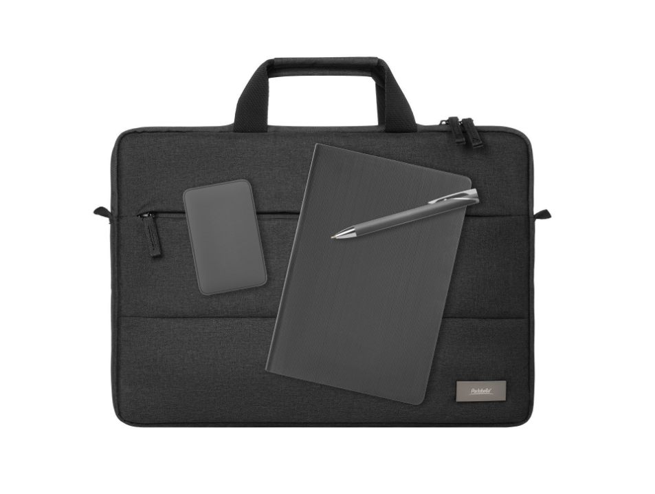 Подарочный набор Forum, серый (сумка, ежедневник, ручка, аккумулятор)