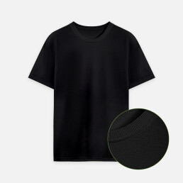 Футболка унисекс премиум AURA, 100% хлопок 200гр. черный, размер 3XL/4XL
