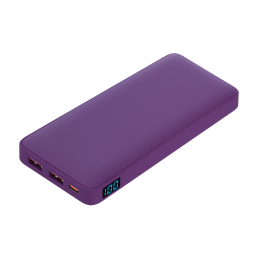 Внешний аккумулятор с подсветкой Ancor PD Plus 10000 mAh, фиолетовый