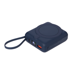 Внешний аккумулятор с подсветкой Ritter PD 10000mAh с функцией беспроводной зарядки 15W, синий