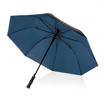 Двухцветный плотный зонт Impact из RPET AWARE™ с автоматическим открыванием, d120 см фото 