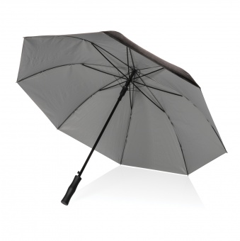 Двухцветный плотный зонт Impact из RPET AWARE™ с автоматическим открыванием, d120 см фото 
