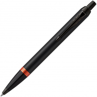 Ручка шариковая Parker IM Professionals Flame Orange BT, черная с оранжевым фото 