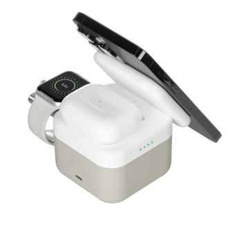 Беспроводная зарядная станция 3в1 15W Cube Wireless Magnetic фото 