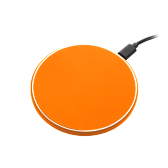Беспроводное зарядное устройство с подсветкой 15W Auris, оранжевое фото 