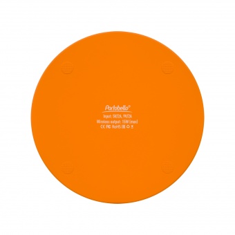 Беспроводное зарядное устройство с подсветкой 15W Auris, оранжевое фото 