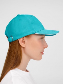 Бейсболка Buffalo, бирюзовая с белым фото 