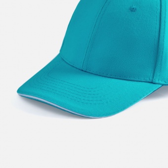 Бейсболка Buffalo, бирюзовая с белым фото 