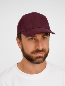 Бейсболка Buffalo, бордовая фото 