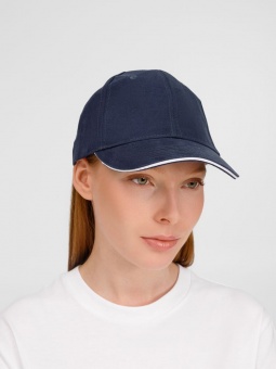 Бейсболка Buffalo, темно-синяя с белым фото 