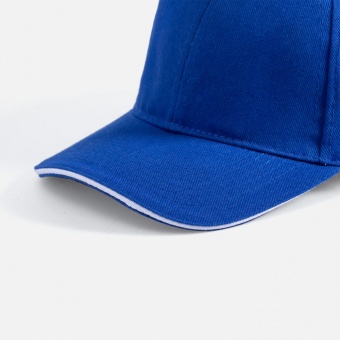 Бейсболка Buffalo, ярко-синяя с белым фото 