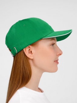 Бейсболка Buffalo, ярко-зеленая с белым фото 