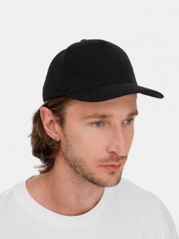 Бейсболка Long Beach, черная фото 