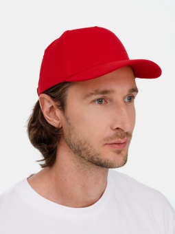 Бейсболка Long Beach, красная фото 