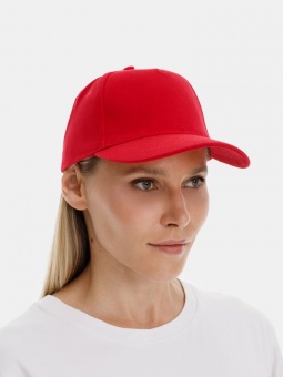 Бейсболка Long Beach, красная фото 