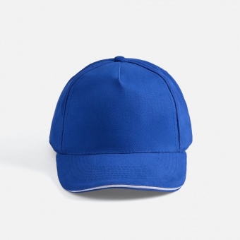 Бейсболка Long Beach, ярко-синяя с белым фото 