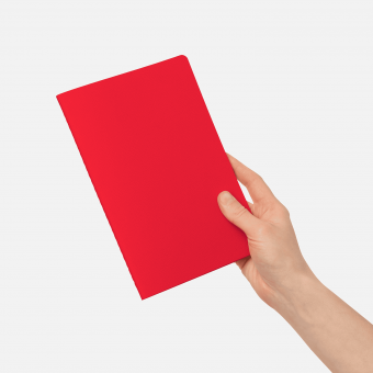 Блокнот Corsa slim, красный фото 