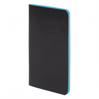 Блокнот Excentrica, черный с голубым фото 
