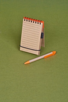 Блокнот на кольцах Eco Note с ручкой, оранжевый фото 