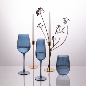 Бокал для шампанского Toscana, синий фото 