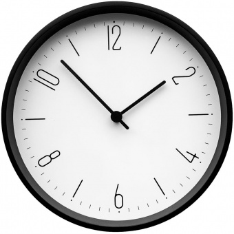 Часы настенные Lander, белые с черным фото 