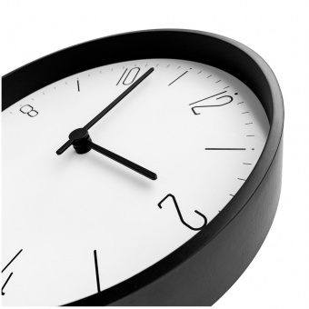 Часы настенные Lander, белые с черным фото 