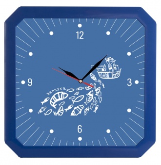 Часы настенные «Квадро», синие фото 