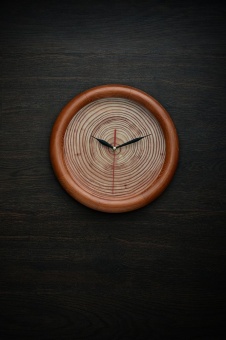 Часы настенные Treecky, дуб фото 