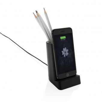 Док-станция Light up для беспроводной зарядки с подставкой для ручек, 5W фото 