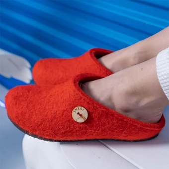Домашние валенки Step, красные фото 