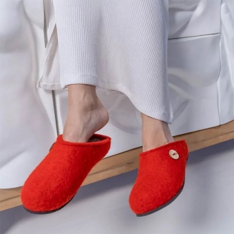 Домашние валенки Step, красные фото 