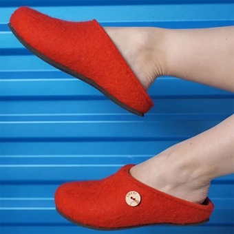 Домашние валенки Step, красные фото 