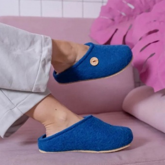Домашние валенки Step, синие (василек) фото 