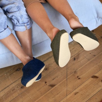 Домашние валенки Step, зеленые (олива) фото 