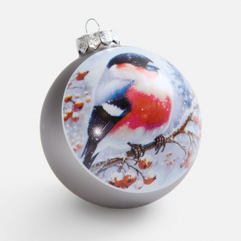 Елочный шар Finery Matt, 10 см, матовый серебристый фото 