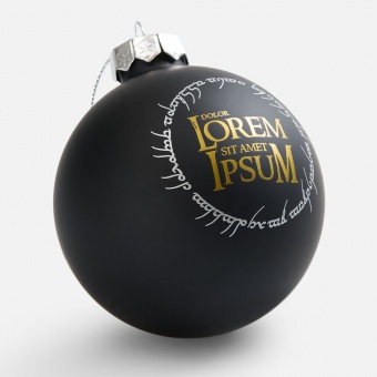 Елочный шар Finery Matt, 8 см, матовый черный фото 