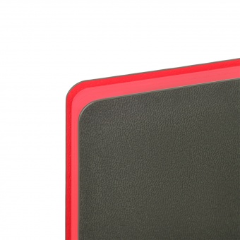 Ежедневник Latte soft touch недатированный, серый/красный фото 