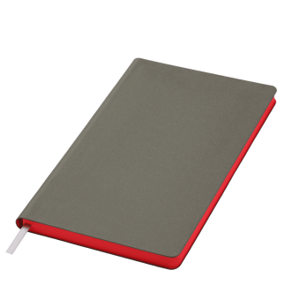Ежедневник Latte soft touch недатированный, серый/красный фото 