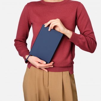 Ежедневник Latte soft touch недатированный, синий фото 
