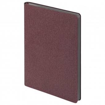 Ежедневник недатированный, Portobello Trend, TWEED, 145х210, 256 стр, бургунди фото 