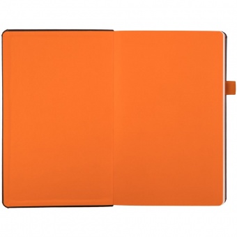 Ежедневник Ton, недатированный, черный с оранжевым фото 