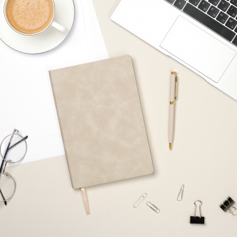 Ежедневник Verona недатированный, бежевый фото 