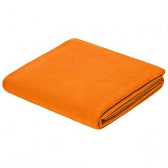 Флисовый плед Warm&Peace, оранжевый фото 