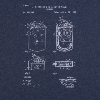 Футболка приталенная Old Patents. Lighter, синий меланж фото 2