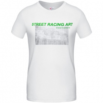 Футболка Street Racing Art, белая фото 4