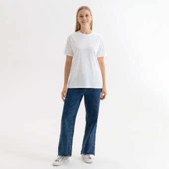 Футболка унисекс KRIS, 100% хлопок, 150 гр., белая (теплого оттенка) фото 