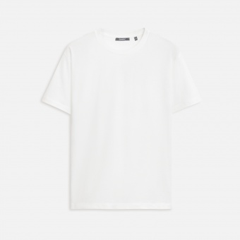 Футболка унисекс KRIS, 100% хлопок, 150 гр., белая (теплого оттенка) фото 