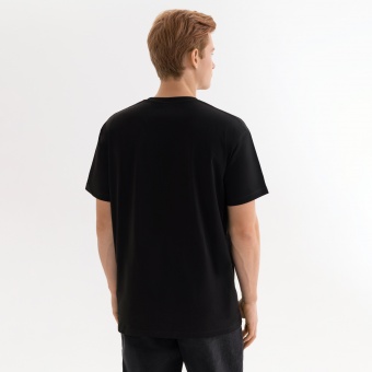 Футболка унисекс KRIS, 100% хлопок, 150 гр., черная фото 