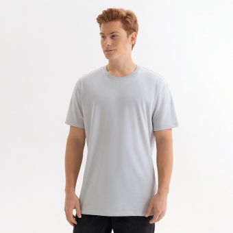 Футболка унисекс KRIS, 100% хлопок, 150 гр., светло-серая, размер L фото 
