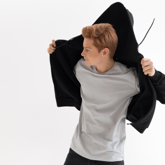 Футболка унисекс KRIS, 100% хлопок, 150 гр., светло-серая, размер L фото 